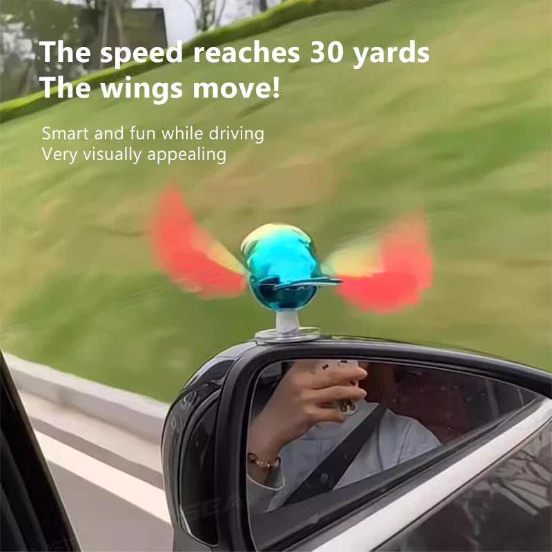 BLALION 2025 New Simulated Flying Bird Car Ornament Wing can Swing Wind-Powered Bird in Flight Decor Car Moto Bicycle Decoration