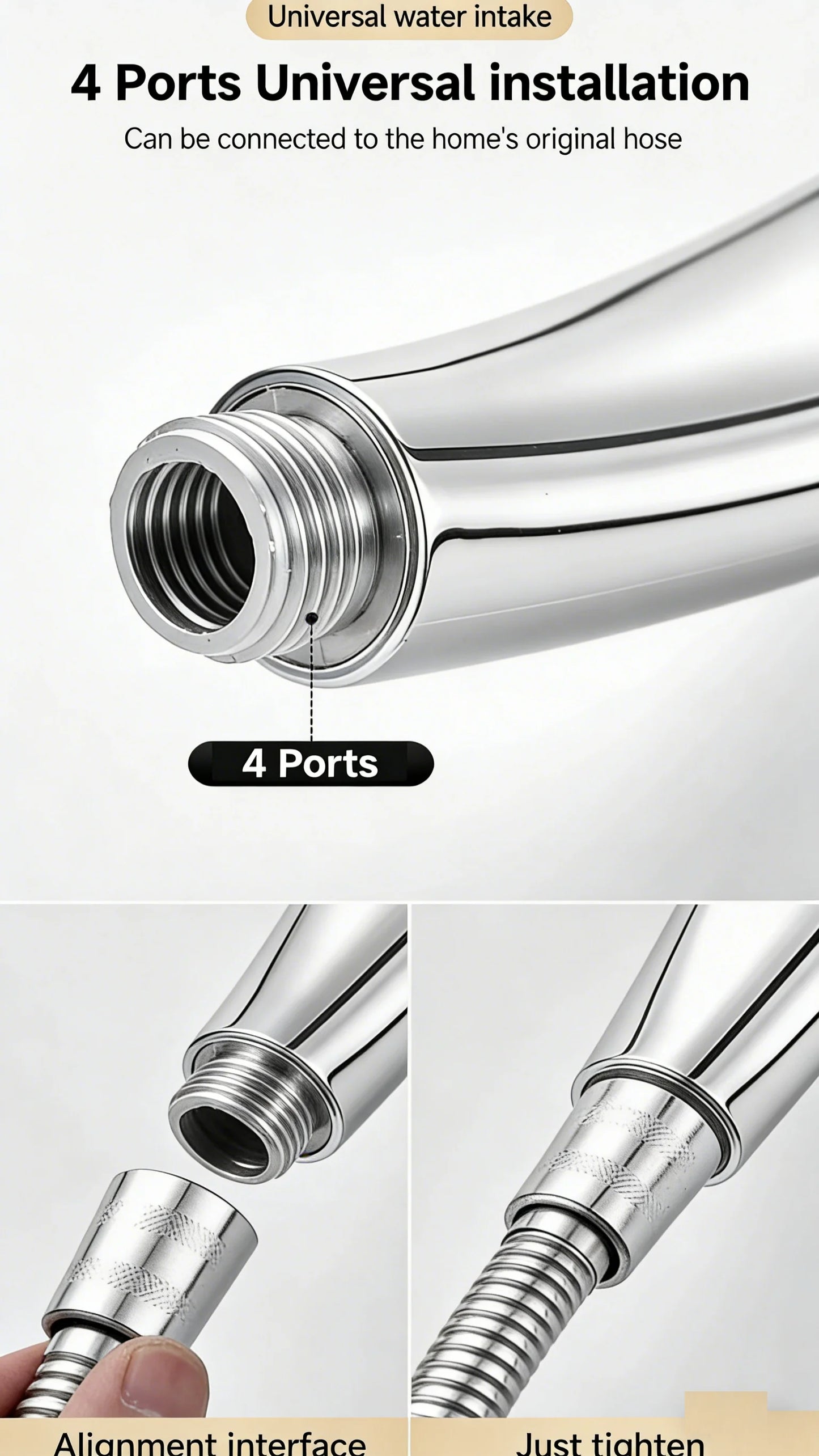 300 Holes Pressurized Showerhead Hand Hold Square Shower Head Water Saving Rainfall Spray Nozzle Bathroom Accessories