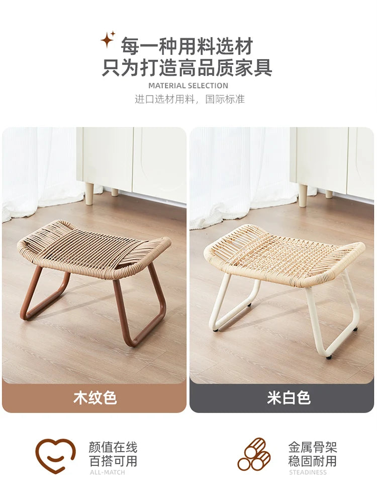 Indoor Office under Desk Footrest Stool Ottoman Pedal Leg Support Changing Seat Sofa Shoe Bench Entryway