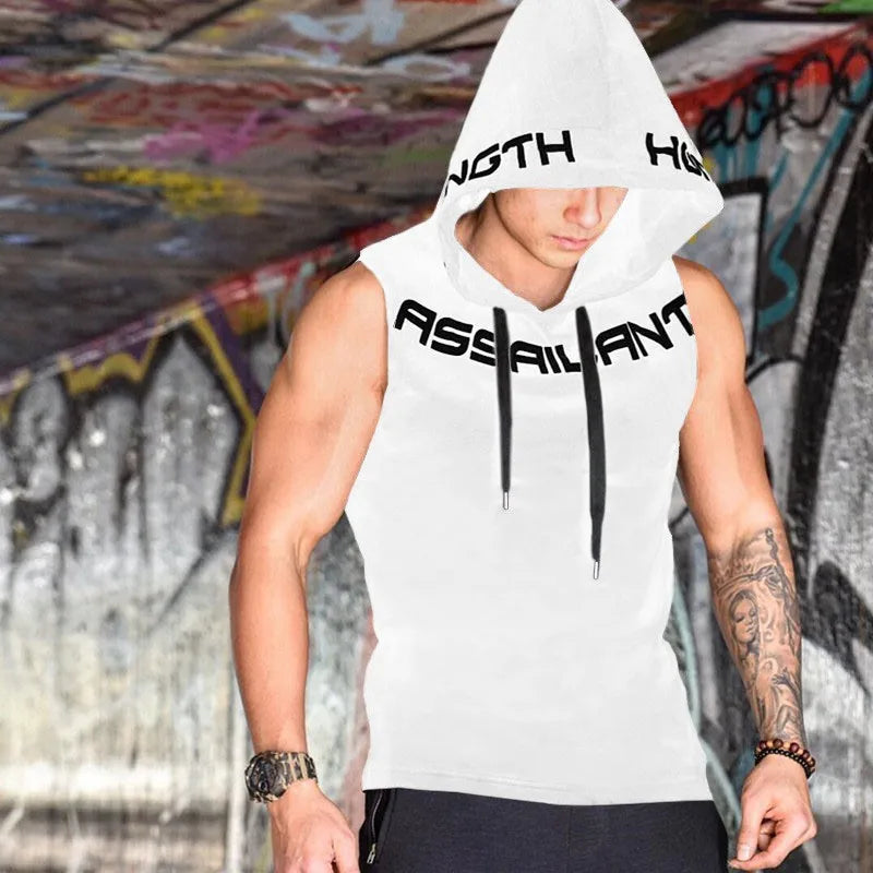 Men Tank Tops Gym Clothing Fitness Sleeveless hoodies Vests Cotton Singlets Men Joggers vest Bodybuilding casual Clothing WardBoyzPROShop