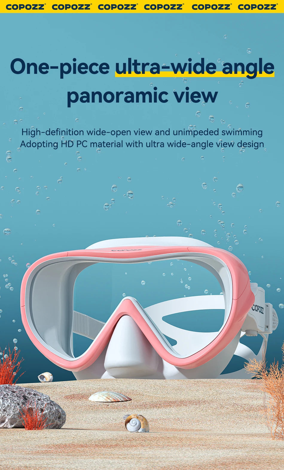 COPOZZ Professional  Diving Mask Full Vision Mask Underwater Snorkel Mask Set Swimming Snorkel HD Anti Fog Diving Equipment WardBoyzPROShop