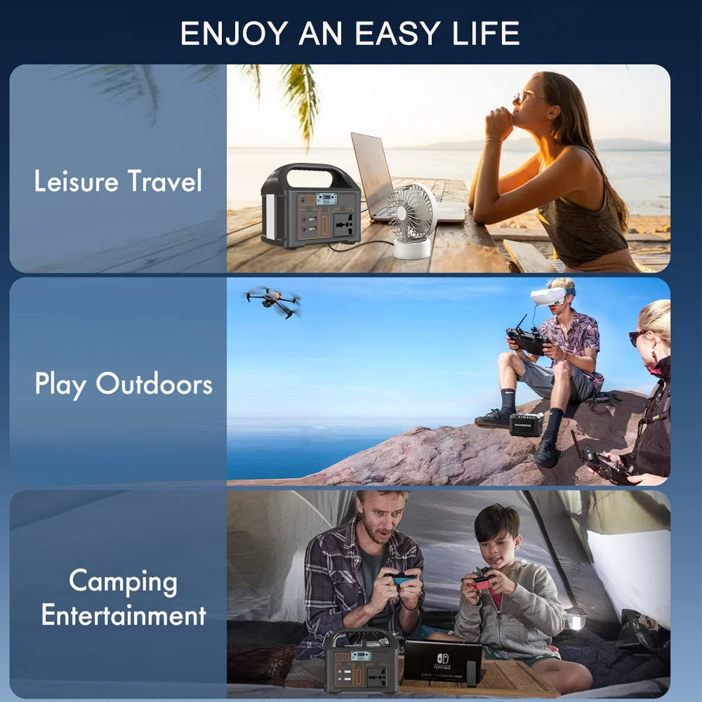 Gaiaray 100W Portable Power Station 24000mAh LiFePO4 Charging Energy Station Solar Generator AC110V 220V Power Bank for Camping WardBoyzPROShop