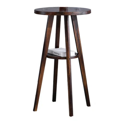 American Style Solid Wood round Bar Table Set Small High-Top Balcony Lounge Coffee Table