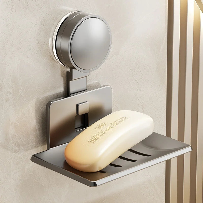 No Need To Drill Suction Cup Bathroom Drain Soap Storage Holder Soap Dish Storage Rack Bathroom Accessories
