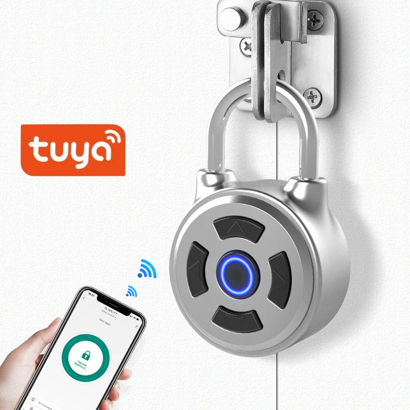 Smart Lock Bluetooth APP Control IP55 Waterproof Rechargeable for Luggage Gym Office Zinc Alloy Anti Theft Padlock