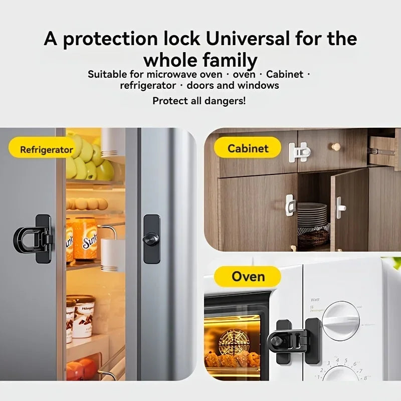 Home refrigerator cabinet lock freezer lock, can be used at 90 ° and 180 °, suitable for refrigerators cabinet locks and drawers