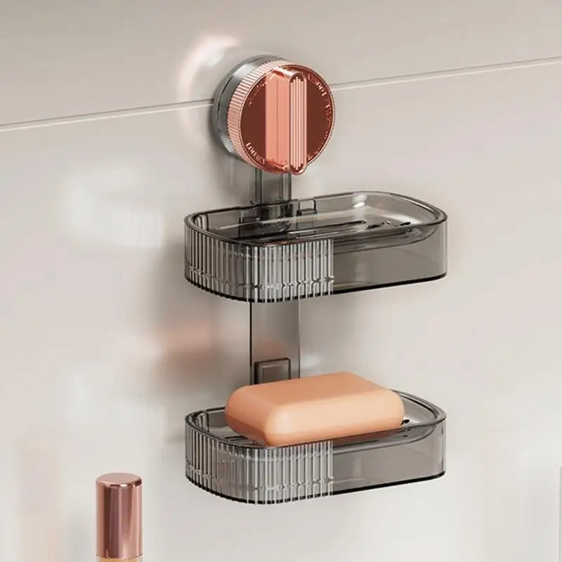 E8BD NonDrill Soap Trays Suction Soap Dish for Easy Installation in Bathrooms