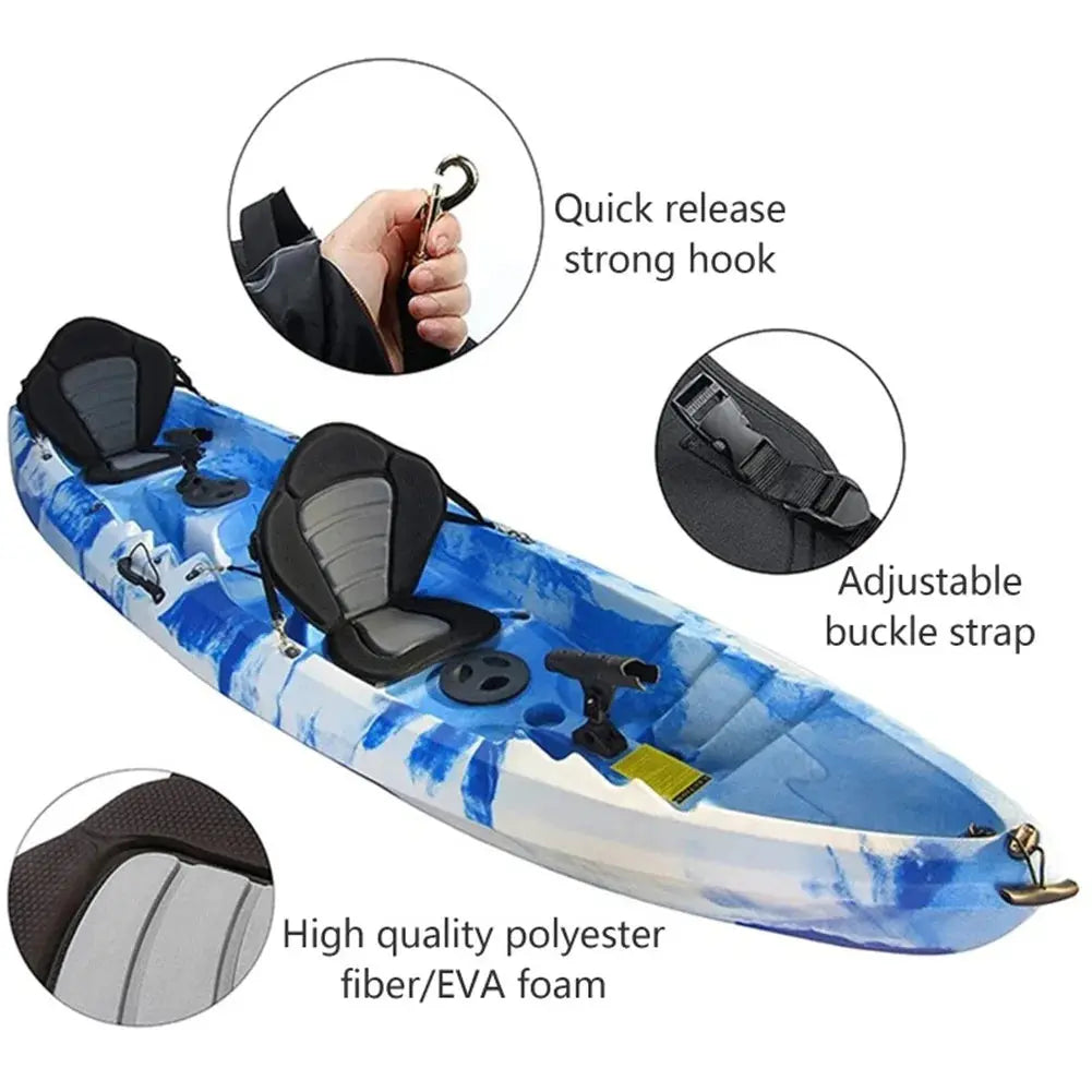 Kayak Paddle Board Seat Adjustable Stand Up Backrest Seat with Storage Bag Non-Slip Backrest Seat for Rowboats Fishing Canoeing WardBoyzPROShop