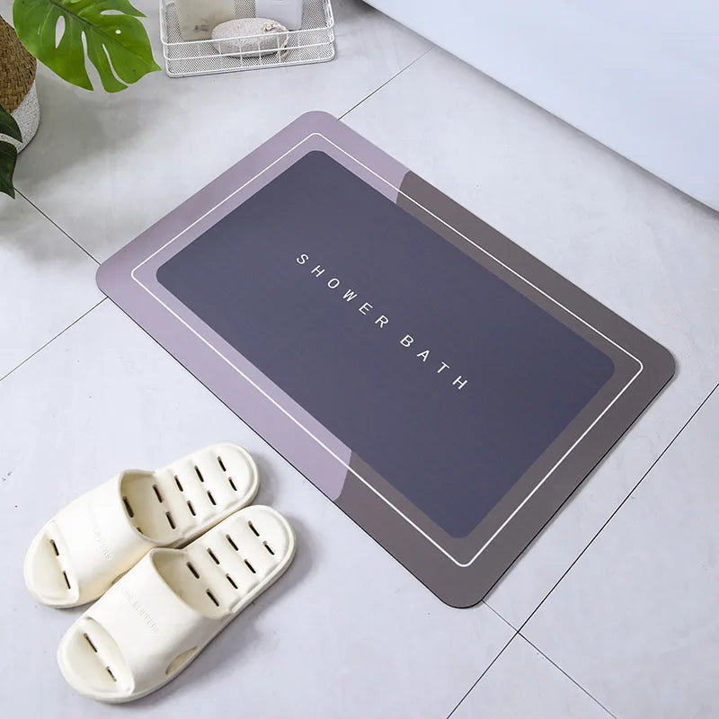 Absorbent Bathroom Bath Mat Anti-slip Shower Rug Diatom Ooze Bath Mats Kitchen Entrance Doormats Home Floormat Bathtub Carpet