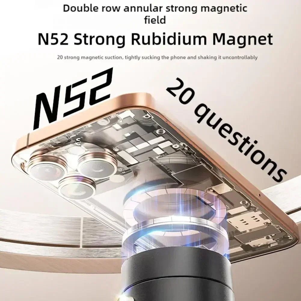 Foldable Car Phone Holder Vacuum Double-sided Magnetic Dashboard GPS Stand for Magsafe iPhone 16-12 Pro Max Samsung Xiaomi Mount WardBoyzPROShop