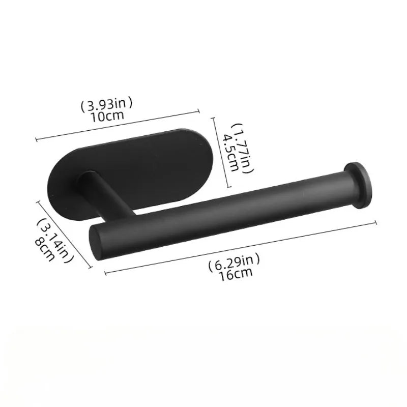 No Drilling Toilet Paper Holder SUS304 Stainless Steel Self Adhesive Wall Mount Tissue Towel Roll Dispenser for Bathroom Kitchen