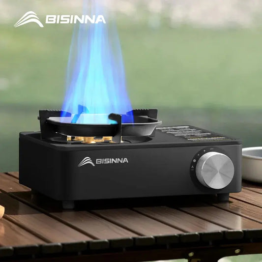 BISINNA Camping Gas Stove 5800W High Firepower Outdoor Portable Cassette Burner for Picnic Hiking Trekking WardBoyzPROShop