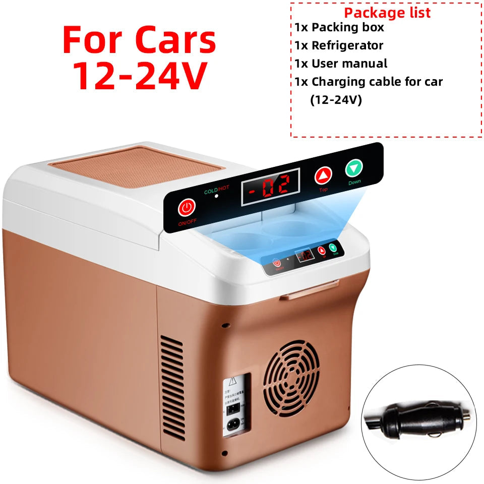 Yannice Mini Fridge Home Car Appliance Refrigerator Portable 15L Large Capacity Digital Display Super Cooling Box For Camping WardBoyzPROShop