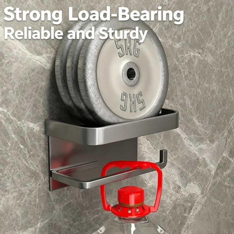 Wall-mounted Bathroom Tissue Holder, No Drill Roll Paper Rack, Toilet Paper Storage Organizer for Restroom
