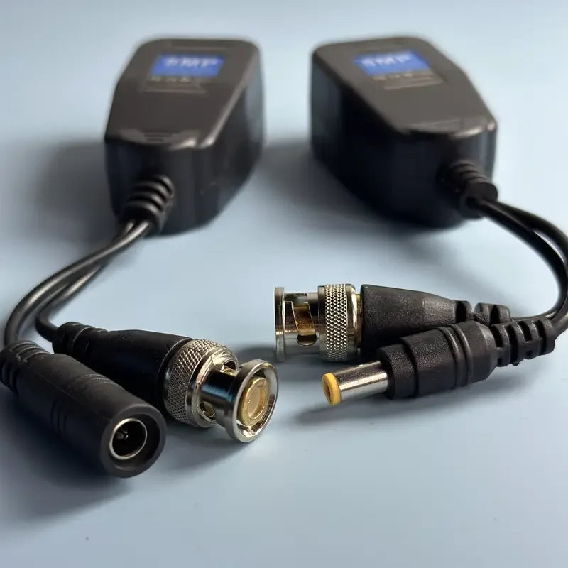 8MP 2 IN 1 HD Video Balun BNC TO RJ45 Transceiver Coax BNC And DC Connectors For 8MP HDCVI HDTVI AHD Analog Camera