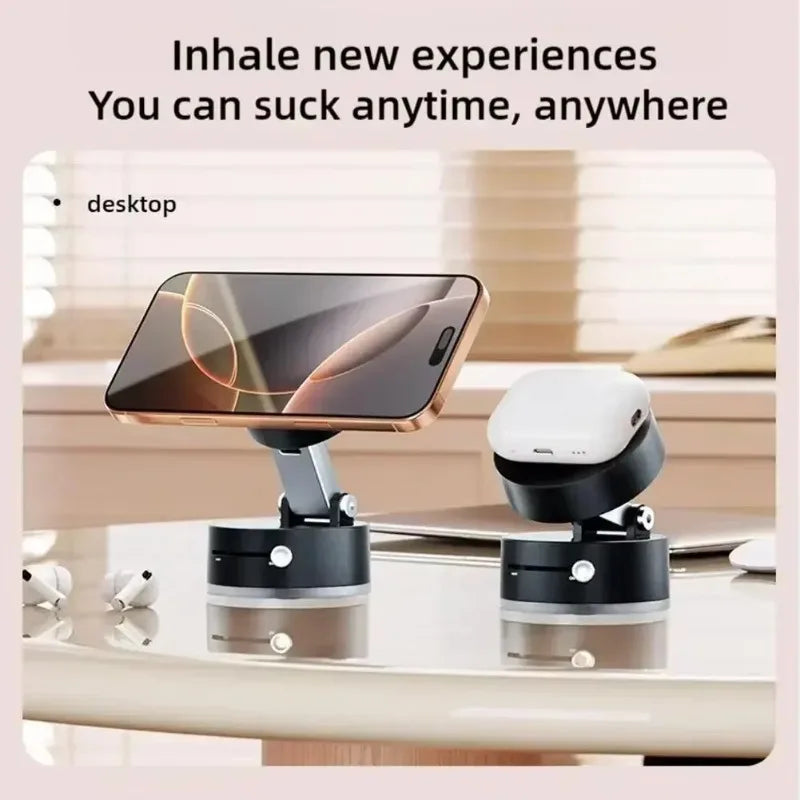 Foldable Car Phone Holder Vacuum Double-sided Magnetic Dashboard GPS Stand for Magsafe iPhone 16-12 Pro Max Samsung Xiaomi Mount WardBoyzPROShop
