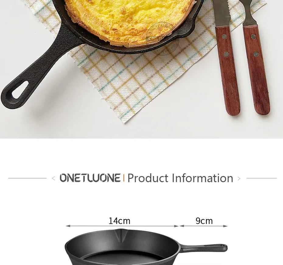 14/16/20cm Cast Iron Frying Pan,Non-stick Skillet Kitchen Fry Pot,Breakfast Pan Omelette  pancake pan,Induction Cooking Cookware WardBoyzPROShop
