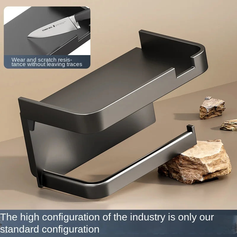 Bathroom Tissue Holder, No Drilling, Wall-Mounted Tissue Dispenser, Facial Tissue Storage Shelf, Toilet Paper Holder