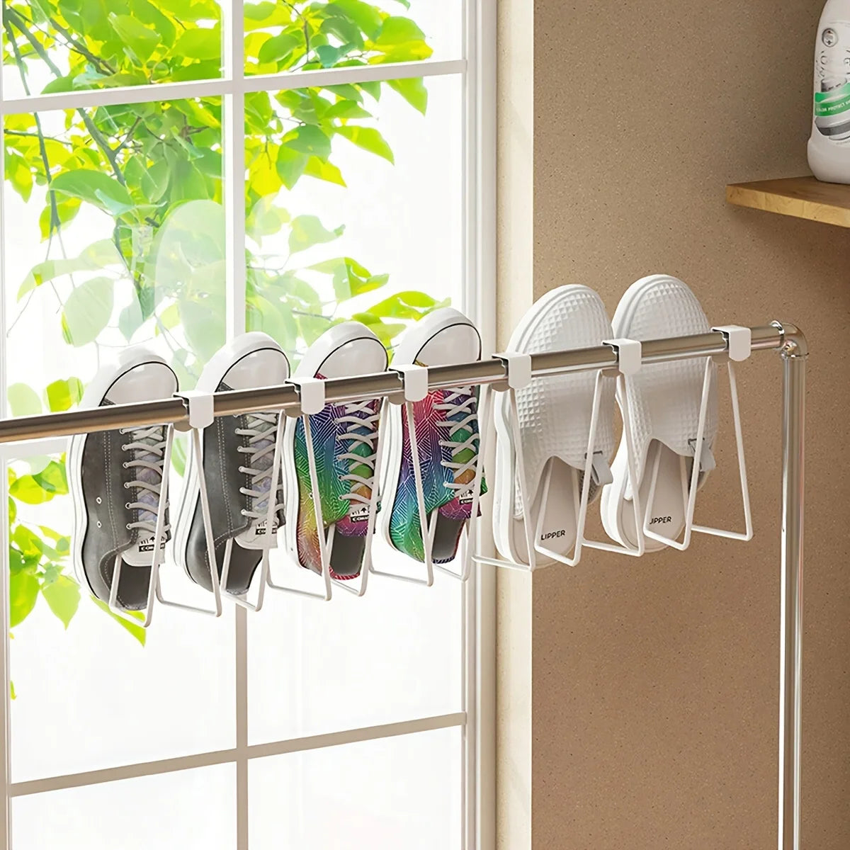 Toilet Paper Holder - Easy Install Wall Mount Bathroom Tissue Roll Hanger with Painted Finish Space Saving No-Drill Design ﻿