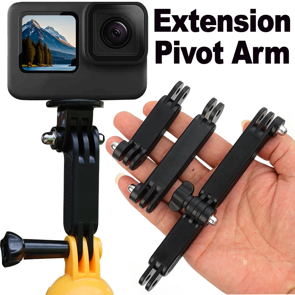 Universal Extension Pivot Arm Mount Kit for DJI GoPro Hero 13 12 11 DJI Action 5 Pro 4 Adjustable Straight Joints Adapters