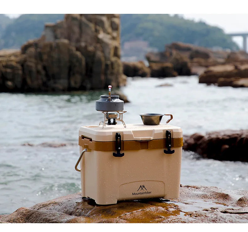 MOUNTAINHIKER 20.1" x12.2" x15" Incubator Outdoor 26L Camp Portable Large Fresh-Keeping Box Cold Hot Ice Bucket Refrigerator