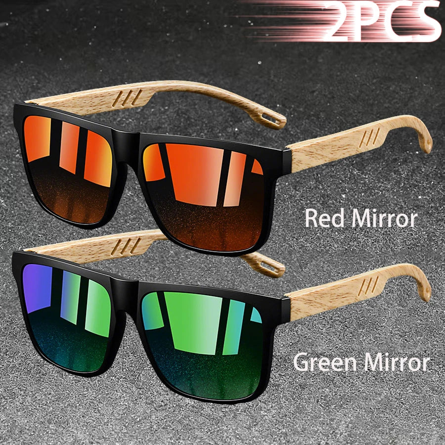 Fashion Vintage Square Square Frame Sunglasses Men Women Fishing Driving Man Luxury Brand Designer Sun Glasses UV400 Eyewear