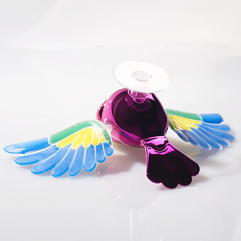 Vibrant Simulation Fly Bird Motorcycle Car Charm, Cute Winged Mate Waving in the Wind, Cool and Fun Car Companion