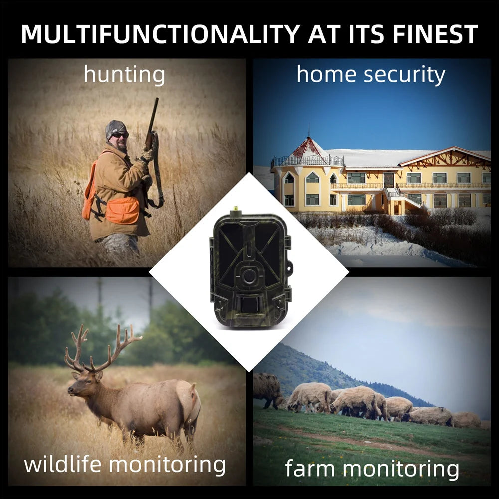4G HD LIVE Video Lithium Battery Cellular Trail Camera 50MP 4K Wireless Game APP Cloud Service Waterproof IP66 Wildlife Cam