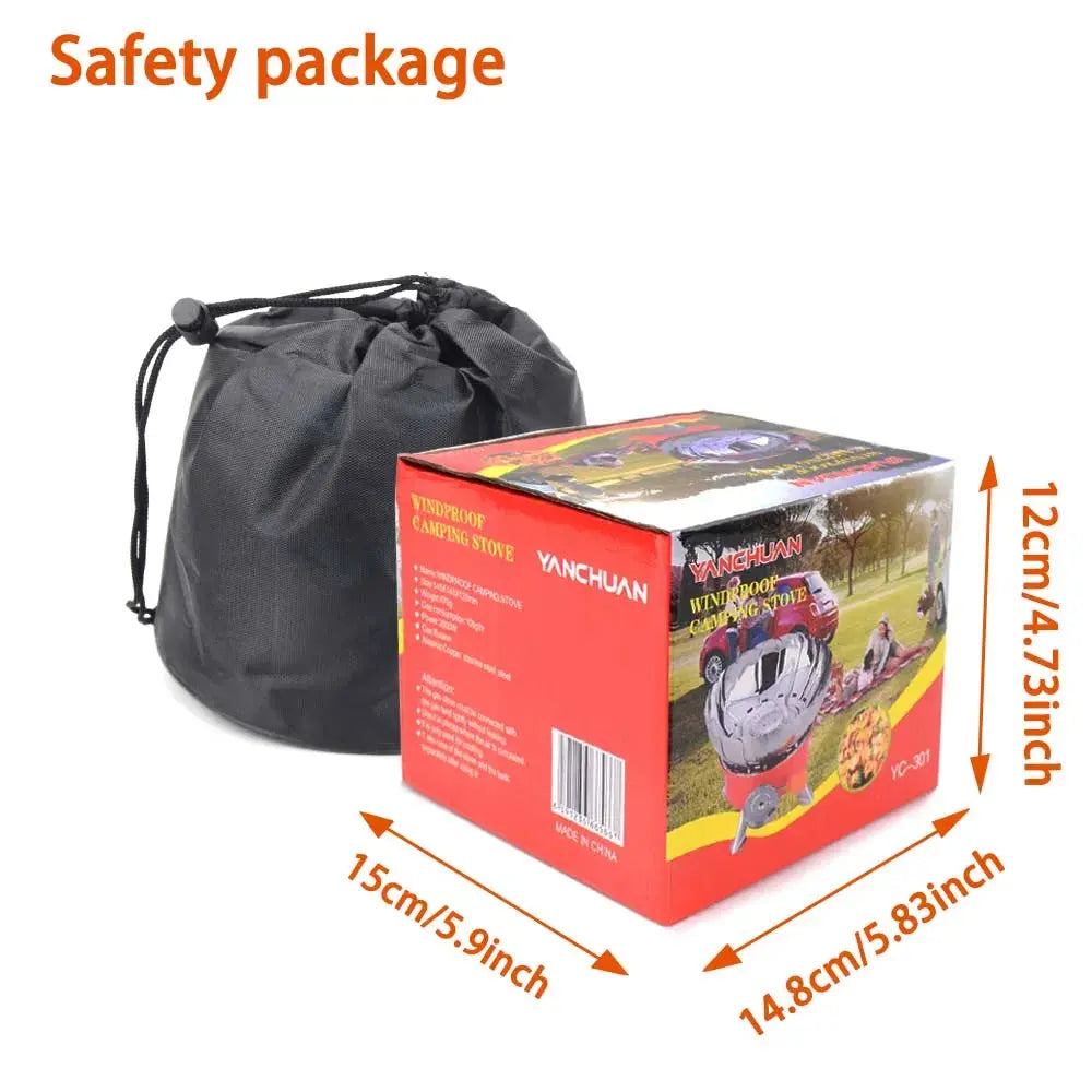 2800W Windproof  Portable Outdoor Stove Camping Gas Stove  Picnic Burner with Storage Bag For Hiking WardBoyzPROShop