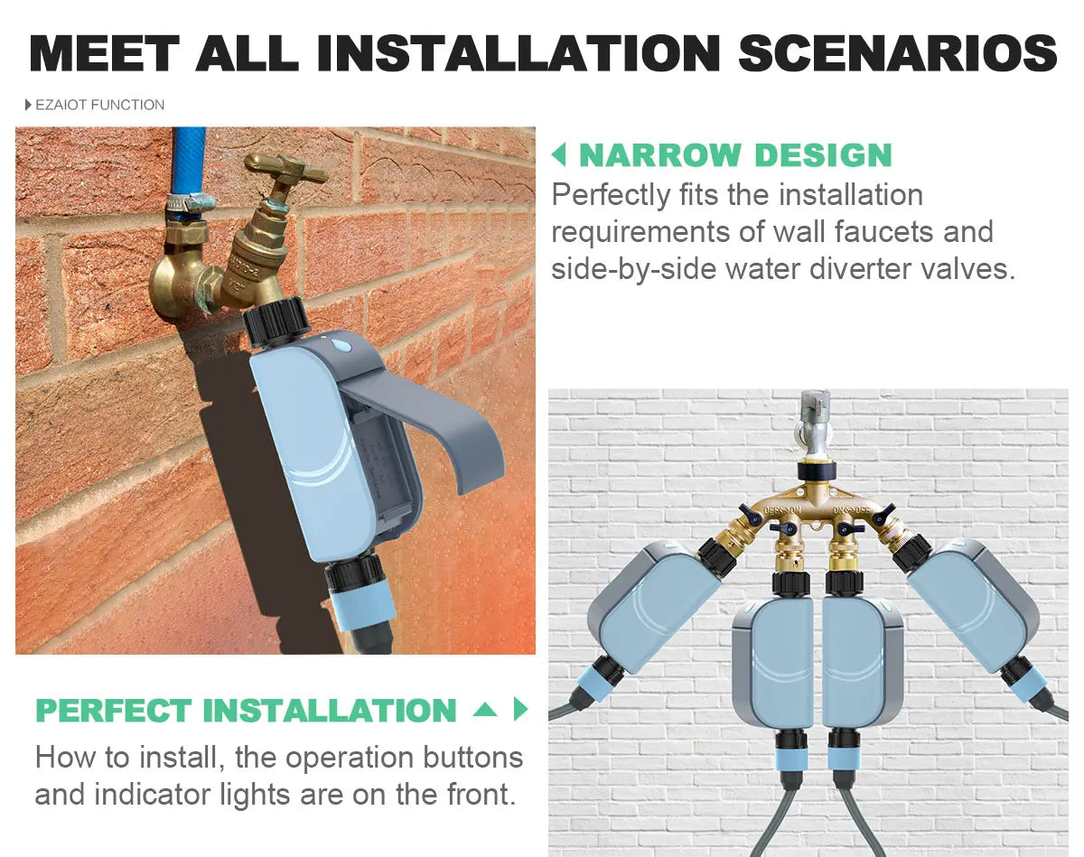 Smart WIFI Garden Watering Timer Tuya Automatic Sprinkler Remote Drip Irrigation System Outdoor Water Controller Valve Goole Hom