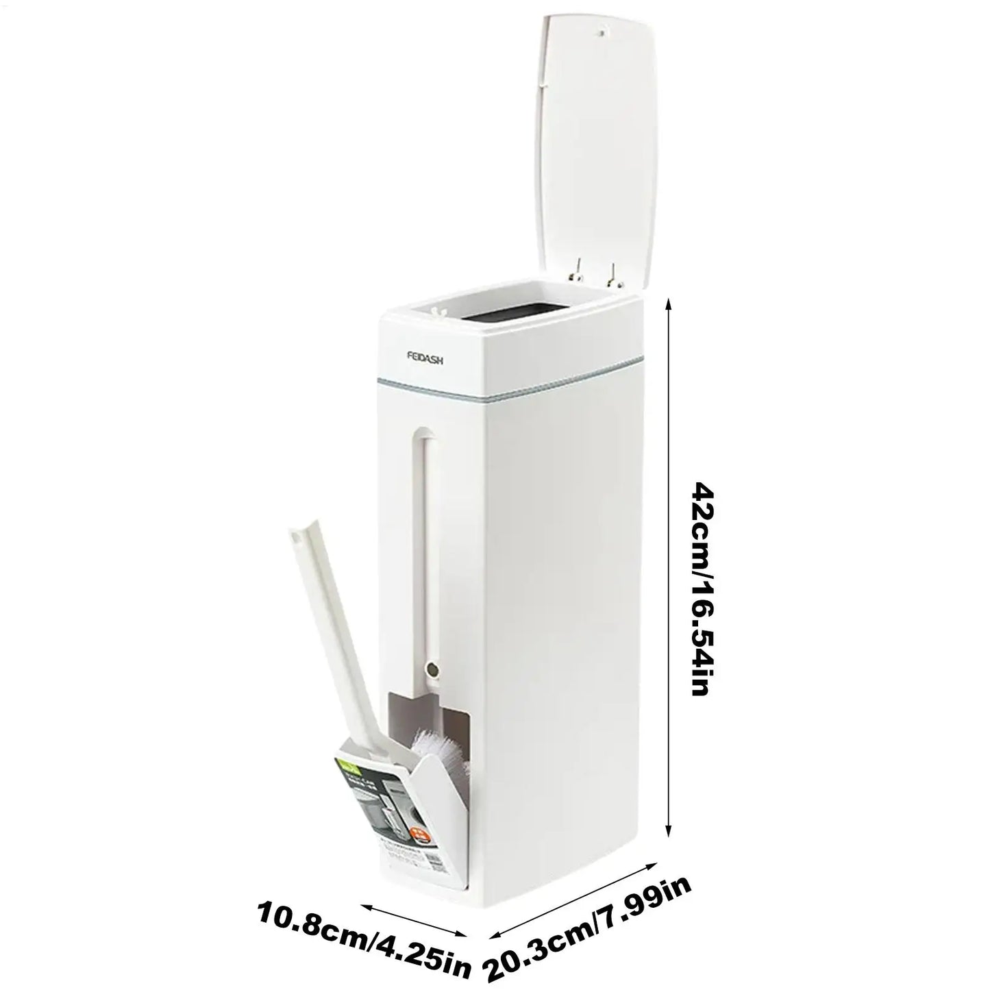 Trash Can For Bathroom Crevice Space Saving Press Trash Can With Toilet Brush Narrow Garbage Can Litter Bin Garbage Container