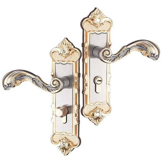 Entrance Lever door handle [with Three keys] for office or front door #6