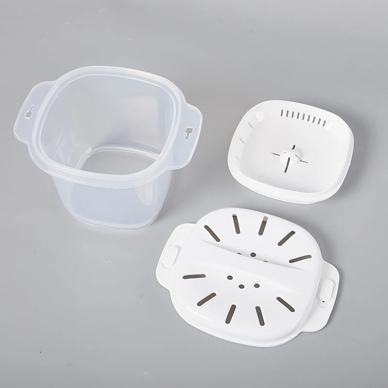 Microwave Oven Rice Cooker Multifunctional Steamer Soup Cooking Bento Lunch Box