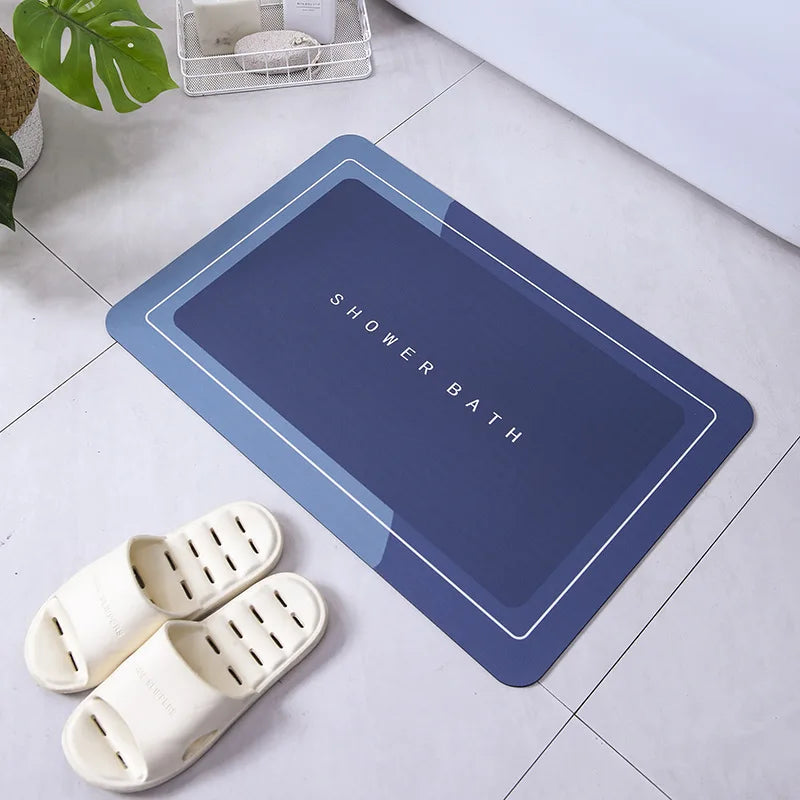 Absorbent Bathroom Bath Mat Anti-slip Shower Rug Diatom Ooze Bath Mats Kitchen Entrance Doormats Home Floormat Bathtub Carpet