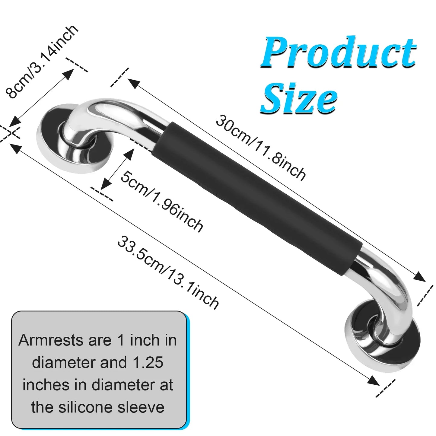Shower Toilet Handrail Stainless Steel/Plastic Bathroom Tub Grab Bar Anti Slip Prevent Falls for Elderly Safety Support Handle