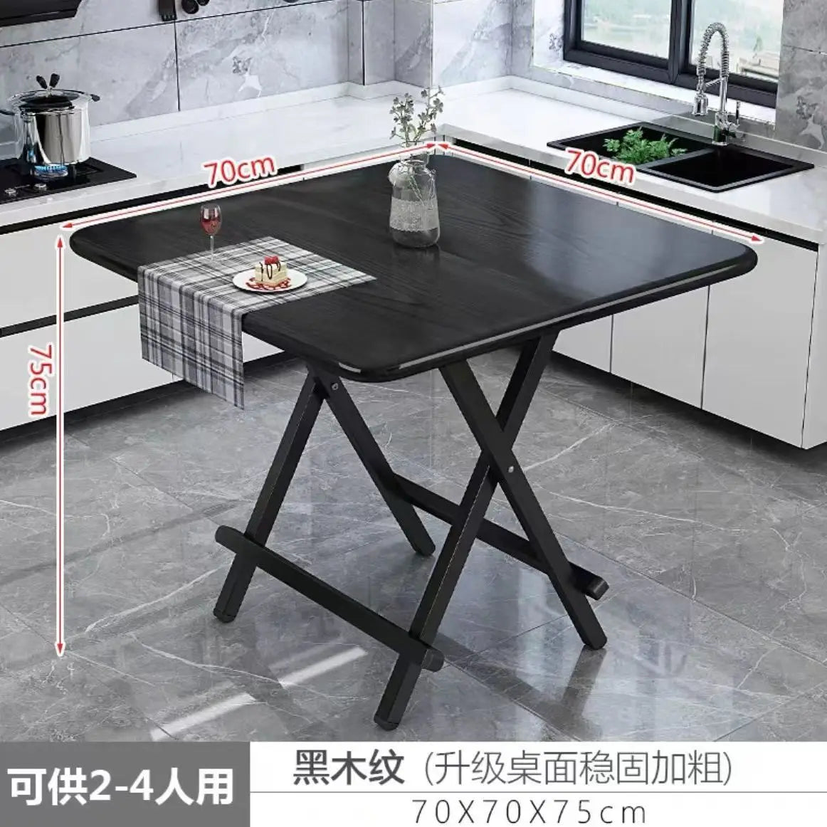 Installation-free folding table rental room dining table simple stall table dormitory study table portable table stall square
