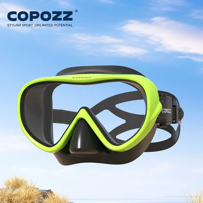 COPOZZ Professional  Diving Mask Full Vision Mask Underwater Snorkel Mask Set Swimming Snorkel HD Anti Fog Diving Equipment WardBoyzPROShop