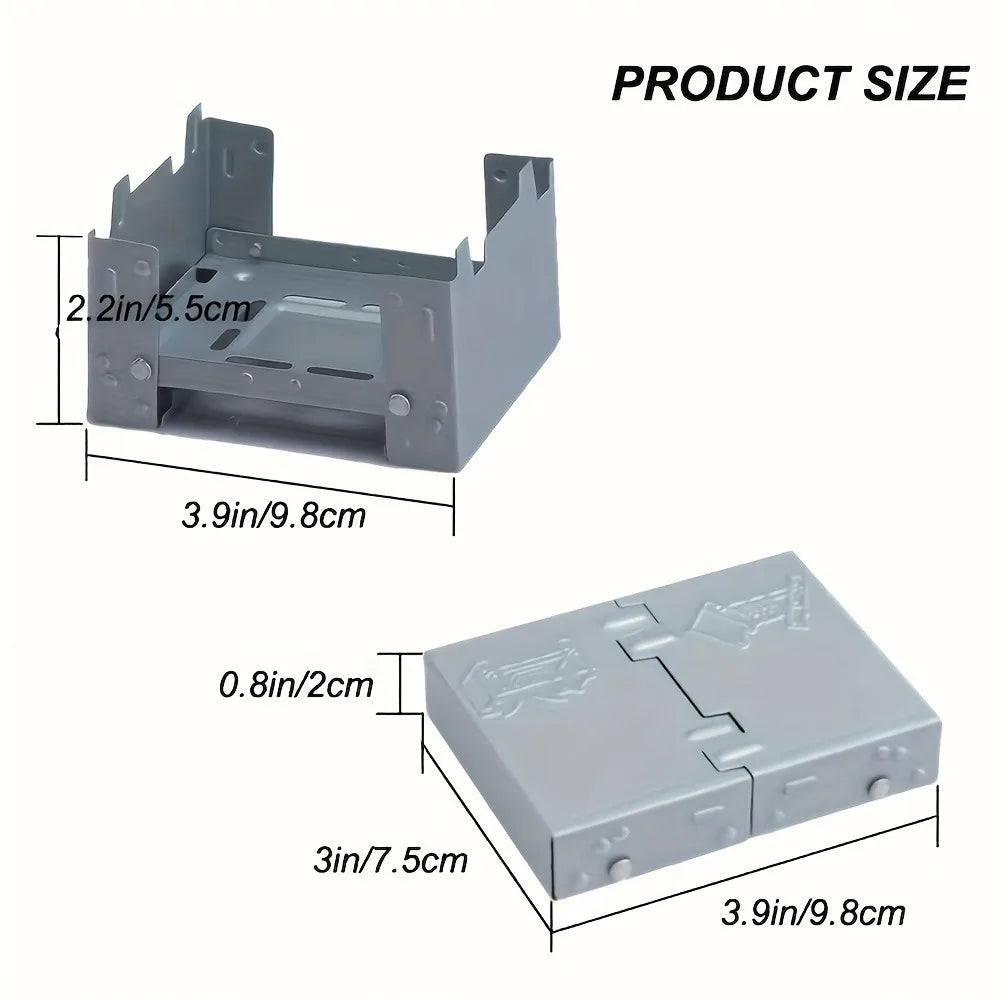 Ultra-Lightweight Portable Wood Pocket Stove - a Foldable Camping Burner Suitable for Outdoor Survival And Campfire Use