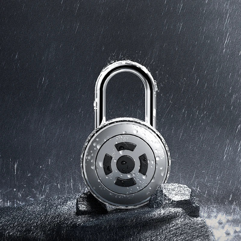 Smart Lock Bluetooth APP Control IP55 Waterproof Rechargeable for Luggage Gym Office Zinc Alloy Anti Theft Padlock