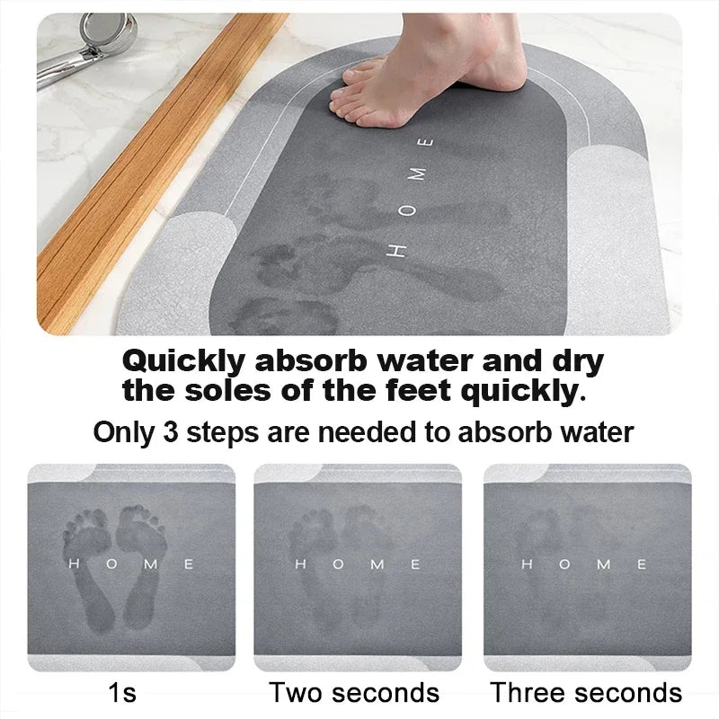 Bath Mat Super Absorbent Non Slip Bath Bathroom Rug Quick Drying Bath Shower Rug     Kitchen Entrance Door Mats Home Floor Mat