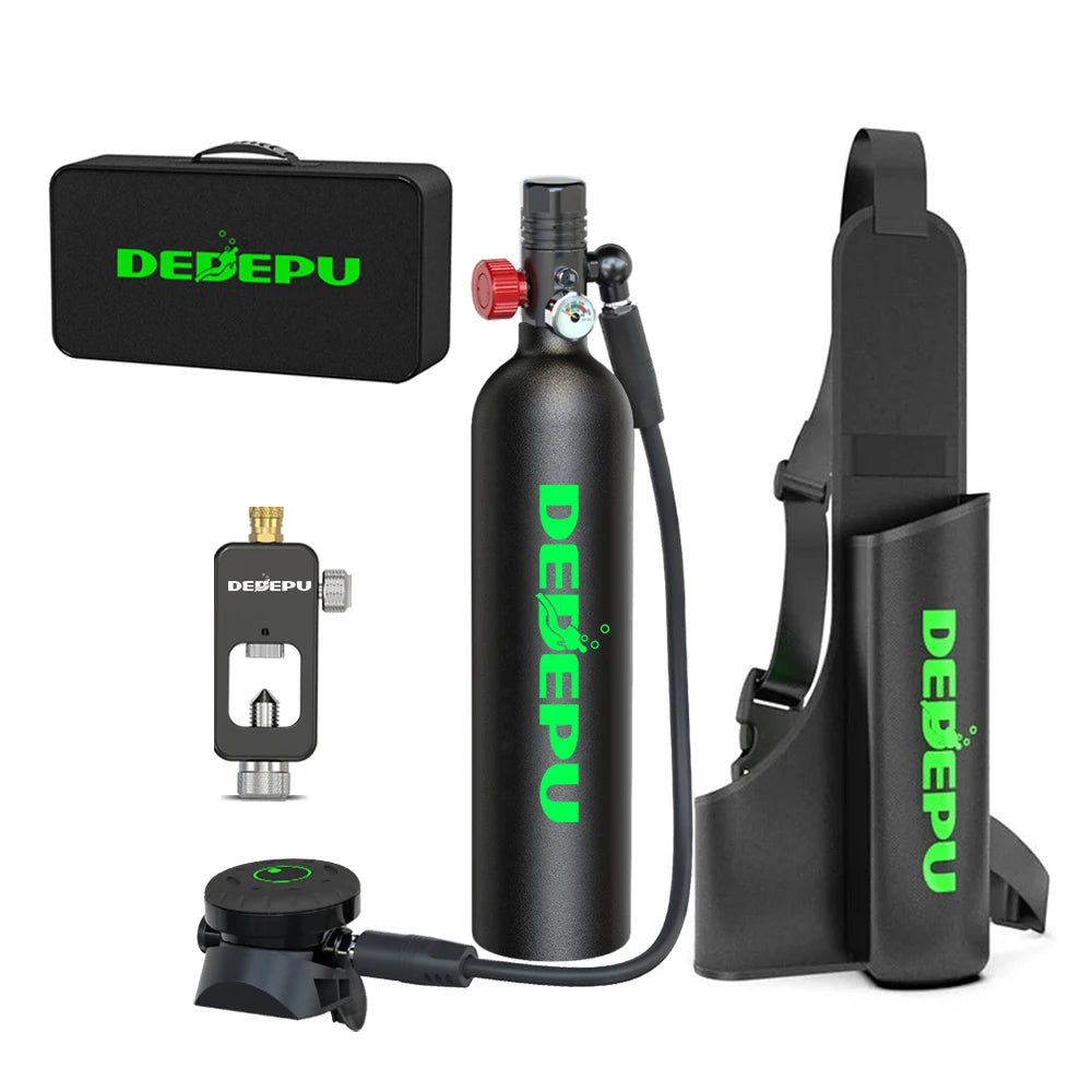 DEDEPU 1L Scuba Diving Tank Professional Diving Equipment Underwater Breathing Scuba Tank Oxygen Cylinder 15-25 Minutes