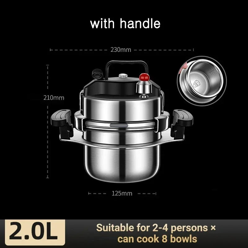 1.6L/2L Pressure Cooker Outdoor Camping Portable Micro Pressure Cooker Household 304 Stainless Steel 5-minute Quick Cooking Pot