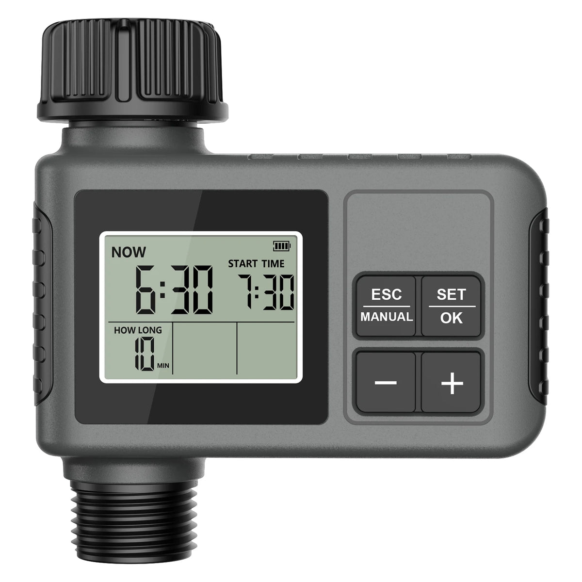 Automatic Garden Water Timer Automatic Irrigation Controller with Large LCD Display, Rain Delay, for Lawn, Yard