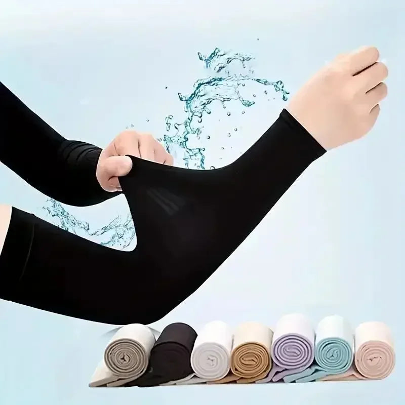 1 Pair Cooling Arm Covers for Men and Women Summer Sun Protection Sunshade Ice Silk Sleeves for Cycling Outdoor Sports Golf WardBoyzPROShop