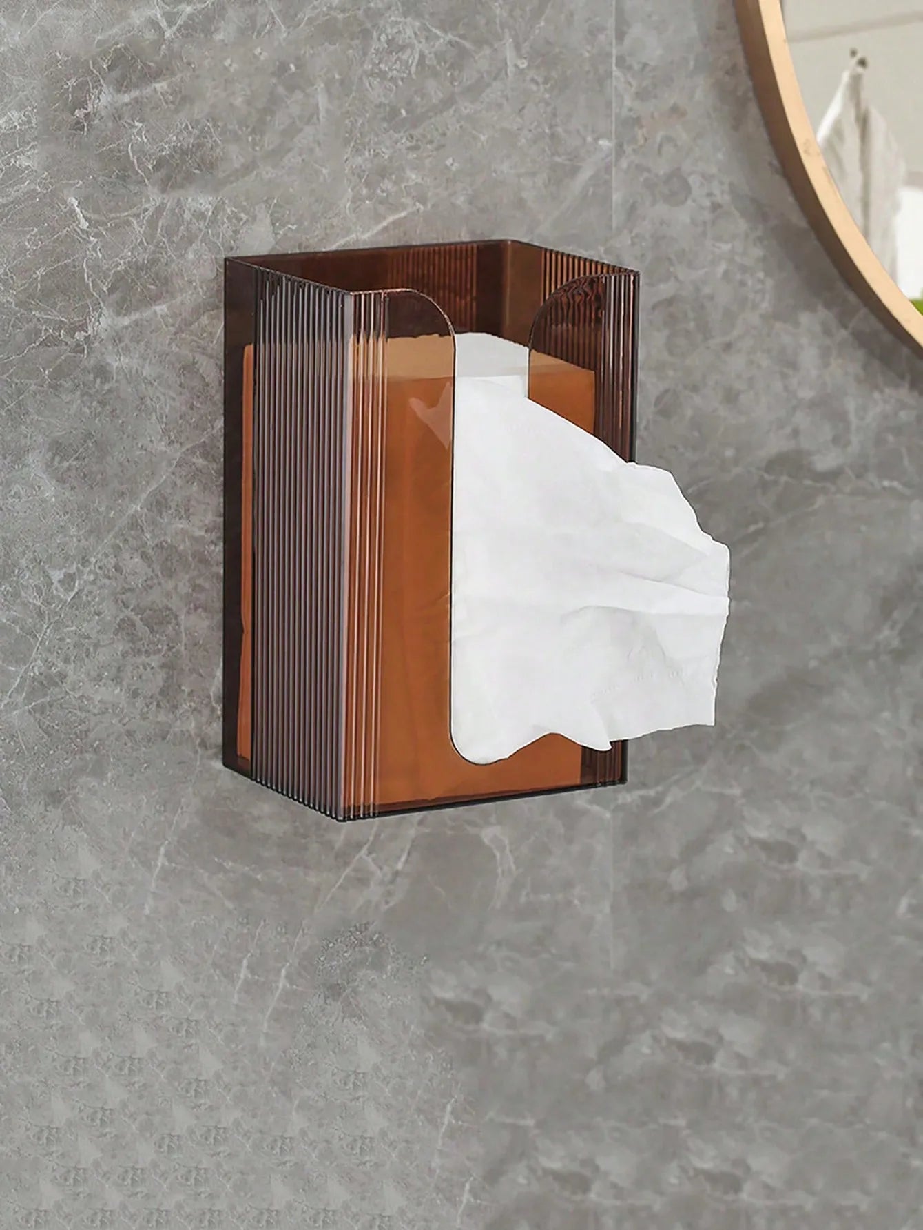 Bathroom Wall-Mounted Self-Adhesive Tissue Box Multi-Function Paper Towels Storage Box Portable Draw Cartons Commodity