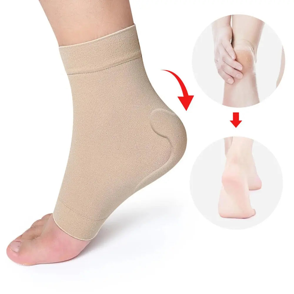 1 Pair Ankle Bone Protection Socks Malleolar Sleeves with Gel Pads for Boots, Skates, Splints, Braces, Skating Hockey Roller Ski WardBoyzPROShop