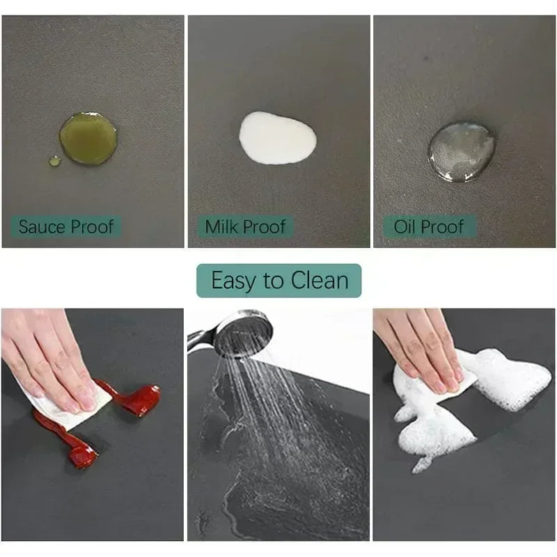 Bathroom Absorbent Diatomaceous Earth Mat with Stone Print Non Slip Quick Dry Shower Rug for Bathroom Door Entry Home Decor