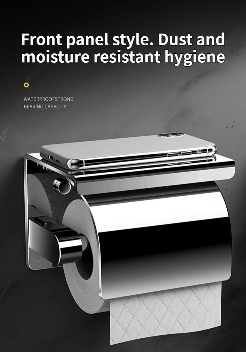 Bathroom Toilet Paper Holder 304 Stainless Steel Waterproof Roll Paper Box Tissue Box Holder Bathroom Hardware Accessories
