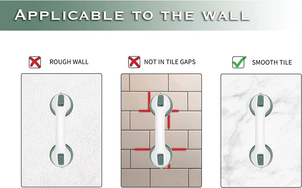 Shower Handle Safety Helping Handle Anti-Slip Support Bathroom Toilet Safe Grab Bar Handle Vacuum Sucker Suction Cup Handrail