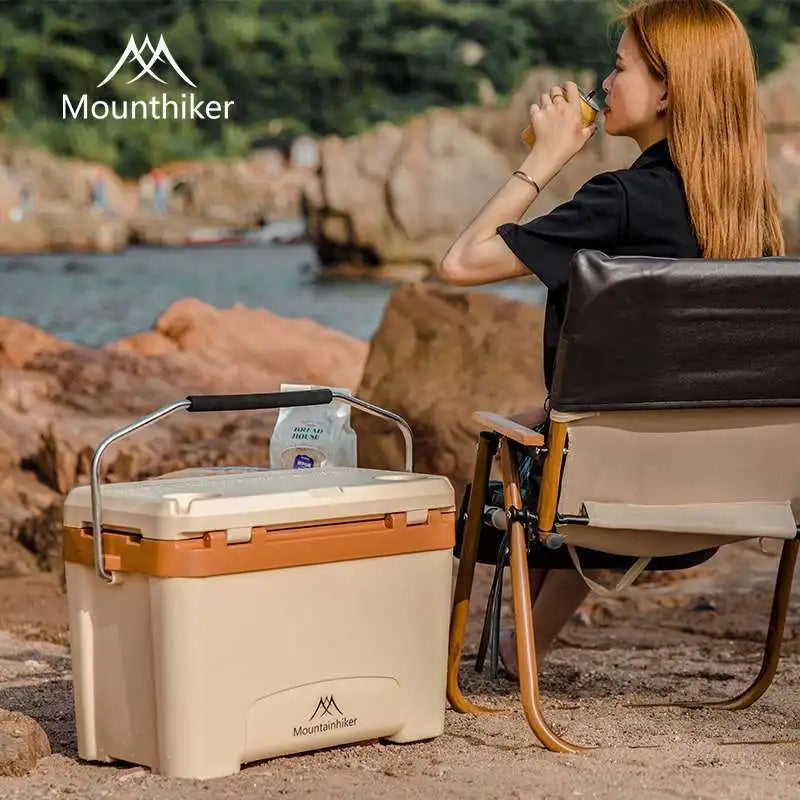 MOUNTAINHIKER 20.1" x12.2" x15" Incubator Outdoor 26L Camp Portable Large Fresh-Keeping Box Cold Hot Ice Bucket Refrigerator